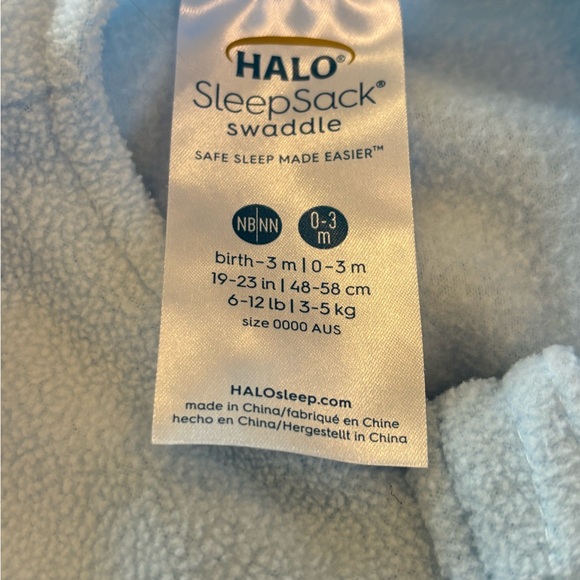 Halo Sleep Sack Swaddle Blue Sz Newborn 0-3 Months 6lbs-12lbs Washed Never Worn - Picture 7 of 10
